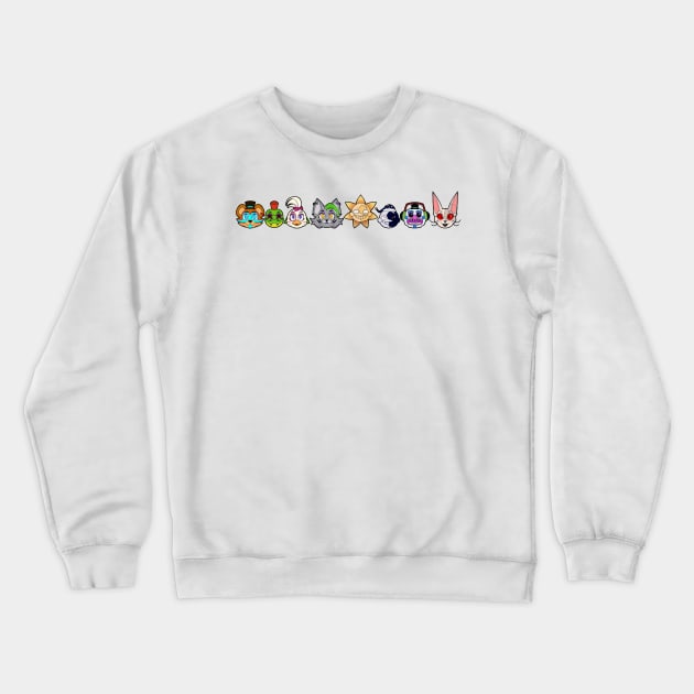 FNaF Security Breach Line Up Crewneck Sweatshirt by WhiteRabbitWeirdo